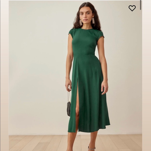 Reformation Green Midi Dress - Picture 1 of 4
